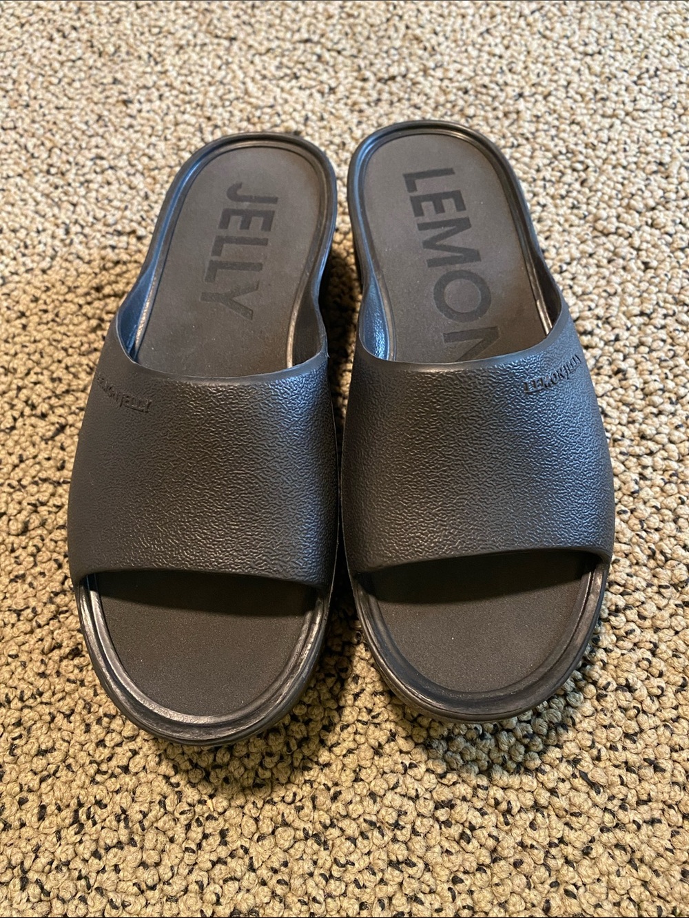 Lemon Jelly Women's Black Slide Sandals